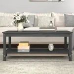 Couchtisch Grau 110x55x45 Cm Massivholz Kiefer - Vidaxl