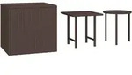 Beistelltische 3 Stk. Braun Poly Rattan Vidaxl