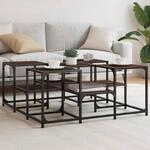 Vidaxl - Couchtisch Braun Eichen-optik 91x91x40 Cm Holzwerkstoff
