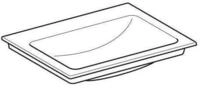 Keramag - Geberit One M&ouml;belwaschtisch Abgang Vertikal, 60x14x48cm,