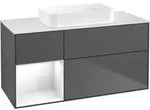 V&b Waschtischunterschrank Wandbeleuchtung Finion 120x60 Cm, Rg Re Glo Wh. Lac,