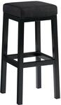 Clp - Barhocker Taylor Sitzh&ouml;he 83 Cm Metallgestell Schwarz Dunkelgrau Stoff