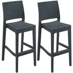 Clp - 2er Set Barhocker Jamaica Dunkelgrau