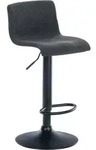 Barhocker Hover Stoff Dunkelgrau Metall Matt Schwarz