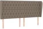 Kopfteil Mit Ohren Taupe 183x23x118/128 Cm Stoff Vidaxl
