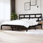 Massivholzbett Schwarz Kiefer 200x200 Cm Vidaxl