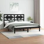 Massivholzbett Schwarz Kiefer 200x200 Cm Vidaxl