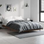 Bettgestell Ohne Matratze Braun Eiche 120x190 Cm Holzwerkstoff Vidaxl