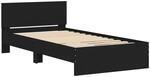Bettgestell Mit Kopfteil Schwarz 100x200 Cm Holzwerkstoff Vidaxl