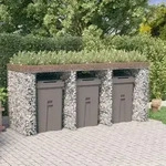 Vidaxl - Gabionen-m&uuml;lltonnenbox 270x91x120 Cm Verzinktes Eisen