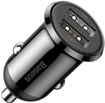 Baseus Grain Pro Autoladeger&auml;t 2x Usb 4,8 A Schwarz (ccallp-01)