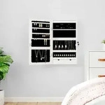 Spiegel-schmuckschrank Mit Led-beleuchtung Wandmontage Wei&szlig; Vidaxl
