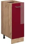 Vicco - Unterschrank R-line, Bordeaux Hochglanz, 30 Cm Ohne Arbeitsplatte
