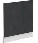 Frontblende R-line, Schwarz Beton, 60 Cm Ohne Arbeitsplatte Vicco