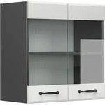 K&uuml;chenglasschrank R-line, Wei&szlig; Landhaus, 60 Cm Vicco