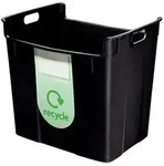 Leitz Moderne Papierkorb Schwarz 40 Liter