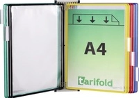 Tarifold - Wandhalter 5 Sichttafeln Farbig Sortiert M.drahtrahmen,ku.-ummantelt F.din