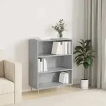B&uuml;cherregal Betongrau 69,5x32,5x90 Cm Holzwerkstoff Vidaxl