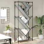 Vidaxl - B&uuml;cherregal Grau Sonoma 79x30x180 Cm Holzwerkstoff Und Metall