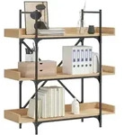 Vidaxl - B&uuml;cherregal 3 B&ouml;den Sonoma-eiche 100x33x108,5 Cm Holzwerkstoff