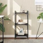 Vidaxl - B&uuml;cherregal 3 B&ouml;den Schwarz 40x30x86 Cm Holzwerkstoff
