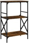 B&uuml;cherregal 3 B&ouml;den R&auml;uchereiche 59x35x90,5 Cm Holzwerkstoff Vidaxl