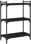 B&uuml;cherregal 3 B&ouml;den Schwarz 60x30x86 Cm Holzwerkstoff Vidaxl