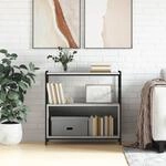 Vidaxl - B&uuml;cherregal Grau Sonoma 80x30x78,5 Cm Holzwerkstoff Und Eisen