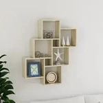 W&uuml;rfelregal Sonoma-eiche 78x15x93 Cm Holzwerkstoff Vidaxl