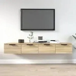Wandschr&auml;nke 2 Stk. Sonoma-eiche 68x30x20 Cm Holzwerkstoff - Vidaxl