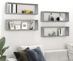 Wandregale 4 Stk. Grau Sonoma 80x15x26,5 Cm Holzwerkstoff Vidaxl