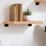 Wandregal Hellbraun 40x20x4 Cm Massivholz Eiche Behandelt Vidaxl