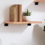 Wandregal Hellbraun 40x30x2 Cm Massivholz Eiche Behandelt Vidaxl