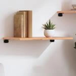 Wandregal Hellbraun 60x40x2 Cm Massivholz Eiche Behandelt Vidaxl