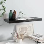 Schweberegal Hochglanz-schwarz 60x23,5x3,8 Cm Mdf Vidaxl