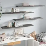 Schweberegale 4 Stk. Hochglanz-grau 120x23,5x3,8 Cm Mdf Vidaxl
