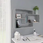 Wandregal Grau Sonoma 104x20x58,5 Cm Holzwerkstoff Vidaxl