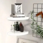 Vidaxl Eck-schweberegale 2 Stk. Wei&szlig; 25x25x3,8 Cm Mdf