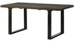 Massivmoebel24.de - Esstisch Mit Glas Und Altholz 180x90x80,5 Braun Lackiert Sevilla