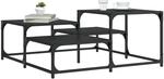 Vidaxl Couchtisch Schwarz 87,5x87,5x40 Cm Holzwerkstoff