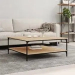 Couchtisch Sonoma-eiche 100x100x40 Cm Holzwerkstoff - Vidaxl