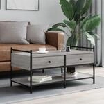 Vidaxl Couchtisch Grau Sonoma 99x50x50 Cm Holzwerkstoff