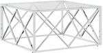 Couchtisch 80x80x40 Cm Edelstahl Und Glas - Vidaxl