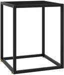 Couchtisch Schwarz Mit Schwarzem Glas 40x40x50 Cm Vidaxl