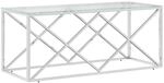 Vidaxl Coffee Table 110x45x45 Cm Stainless Steel And Glass