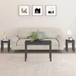 Satztische 3 Stk. Grau Massivholz Kiefer - Vidaxl