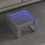 Vidaxl - Couchtisch Mit Infinity-led Grau Sonoma 50x53x30 Cm