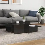 Vidaxl - Couchtische 2 Stk. Hochglanz-schwarz Holzwerkstoff