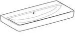 Keramag - Geberit Renova Plan, Waschtisch, 100x48 Cm, Ohne Hahnloch, Mit