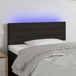 Led Kopfteil Schwarz 100x5x78/88 Cm Stoff Vidaxl